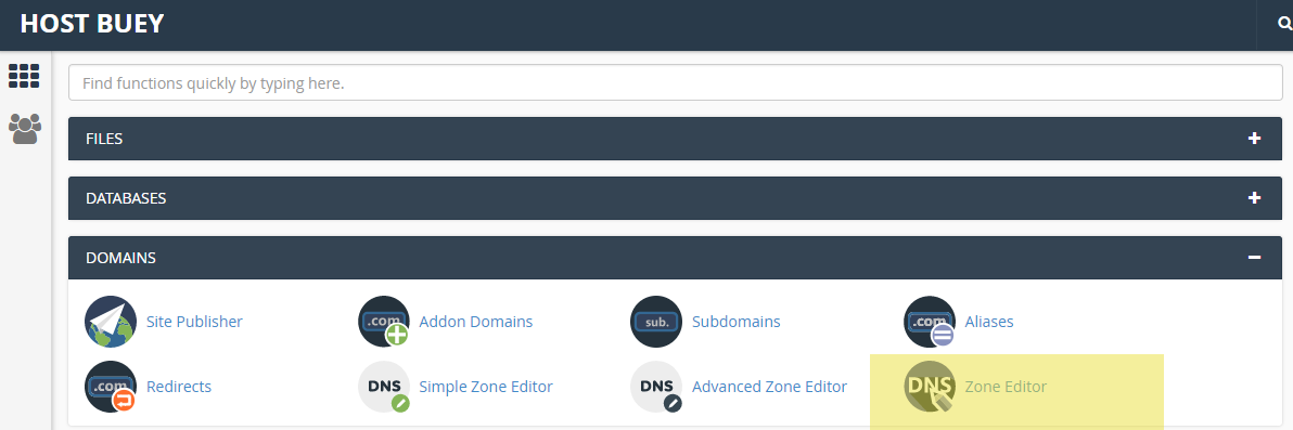 cpanel-zone-editor