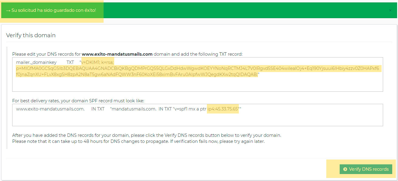 Configura DNS