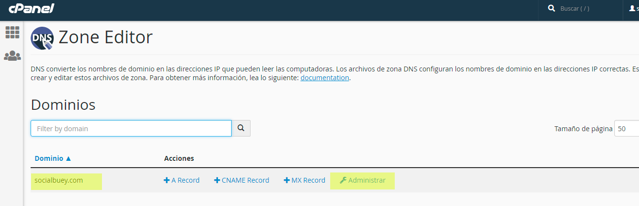 Configuracion CPANEL 2