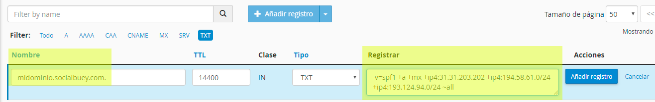 CPANEL7 Configure SPF