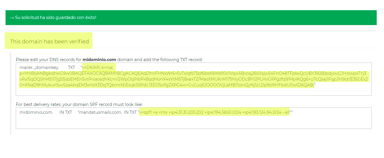 OBTENER FIRMAS DKIM-SPF